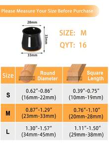 4/8/16/24/36pcs Furniture Leg Floor Protectors, Suitable For Hardwood Floors, Furniture Pads, Chair Leg Sliders, Silicone Chair Leg Covers, Prevent Floor Scratches And Reduce Noise, Applicable For Kitchen, Living Room, Bedroom, Cafe, 3 Styles Available - Black Light Brown - View 10