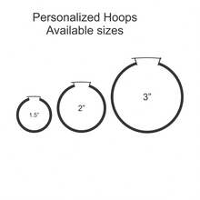 1pc Customized Personalized Name Plate Earrings | Customized Name Circle Earrings | Customized Jewelry Gift For Her | Gold Statement Large Customized Hoop Earrings - Silver - View 4