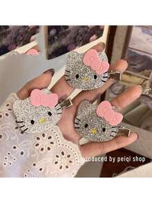 Sanrio 1 Stück Sanrio süße Kitty neue 1 Stück süße Cartoon Y2K Haarspange Entenschnabelclip Hello Kitty süßes Mädchen Pony Haarspange Seitenteil gebrochenes Haar Haaraccessoire