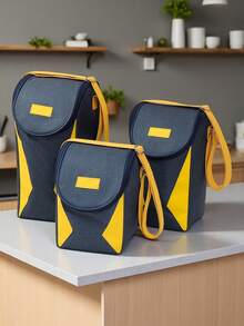 1pc Office Workers' Lunch Box Bags, Waterproof Hand-Held Insulation Bags, Student Insulation Bags, Insulated Ice Packs, Thickened Aluminum Foil With Rice Bags