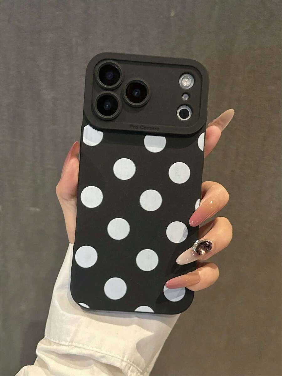 1pc Fashionable Polka Dot Pattern Soft Protective Phone Case, Suitable As Birthday Or Holiday Gift For Elders, Friends, Family, Couples, Compatible With IPhone And Models