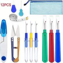 Sewing Thread Trimmer Set With Thread Cutters, Plastic-Handled Needlework Tools, And Scissors - Essential DIY Sewing Hand Tools For Quick Thread Trimming.
