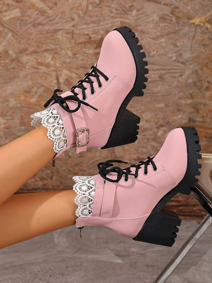 Buty za kostkę, botki, krótkie botki, duże, sznurowane botki na grubym obcasie, modne seksowne krótkie botki na grubym obcasie, damskie buty na grubym obcasie, modne seksowne krótkie botki na grubym obcasie, wysokie obcasy, wiosenne i jesienne botki na wysokim obcasie, grube, wodoodporne buty damskie na platformie, sznurowane romantyczne buty na grubym obcasie, kalosze, buty na grubym obcasie, czarne botki na wysokim obcasie, okrągłe noski dla dojrzałych kobiet, seksowne, wygodne, niemęczące, uniwersalne buty damskie na jesień/zimę, seksowne, podwyższone botki, modne damskie buty na grubym obcasie