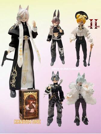"Once Upon A Time In Sicily" 12-Joint Action Figure MJD Surprise Secret Box Collection Doll - Gothic Anthropomorphic Animal Characters, Mixed Colors Mystery Box (Random 1 Box)