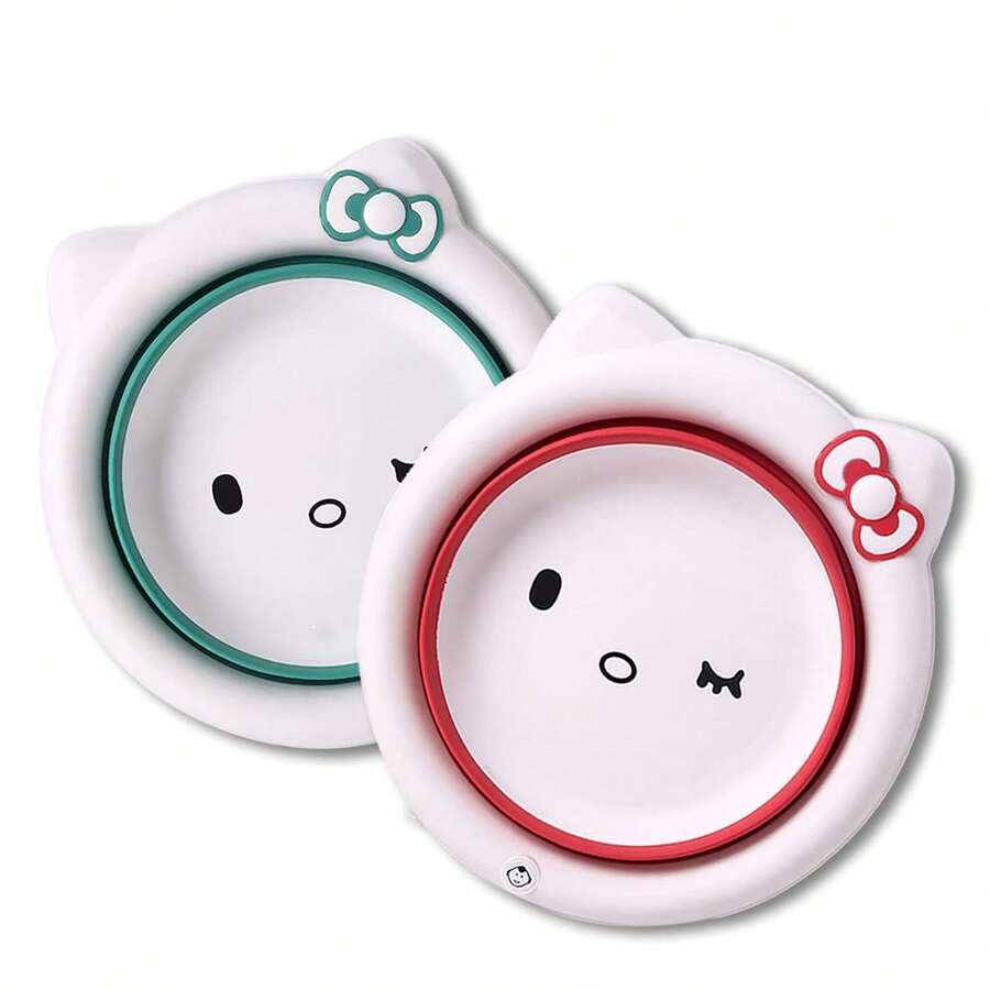 Sanrio 1PC Sanrio Hello Kitty Foldable Washbasin - Made Of PP Material, Lightweight And Easy To Store; Suitable For Use In Homes, Kitchens, Dormitories, Camping, And Outdoor Travel, Etc. Perfect Christmas Gift.