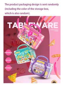 1 Bộ đồ chơi giả vờ làm bàn ăn và món tráng miệng cho trẻ em, đồ chơi dã ngoại cuối tuần, đồ chơi tương tác giữa cha mẹ và con cái, quà tặng ngày lễ - Nhiều màu - Xem 8