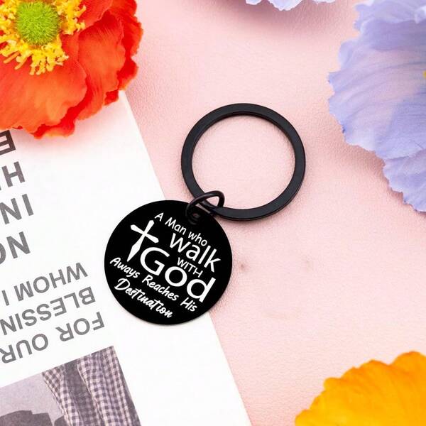 Chaveiro cristão estiloso para homens, crianças, adolescentes, pais e meninos. Presente religioso, presente de batismo, chaveiro com versículo bíblico, presente para homem de Deus, enfeite de bolsa de Natal, acessórios para carro, ideias de presentes para professores, amigos e irmãs.