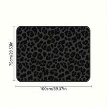1 Black Leopard Car Trunk Mat - Polyester Cargo Mat With Black And White Animal Print, Easy To Clean, Scratch-Resistant Cover, Suitable For All Cars, SUVs And Trucks,Car Mats - Multicolor - View 5