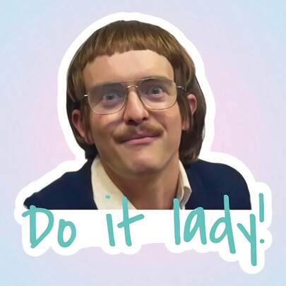 Smile Eyes Man "Chit Do It" Women Car Sticker, Popular Slogan Car Sticker, Funny Waterproof Decal, Decorative Motivational Car Sticker, Friend Gift