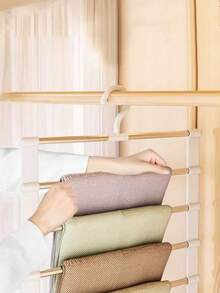 1件/2件衣柜收纳整理，裤架节省空间，铝合金衣架用于整理和存放，宿舍必备物品，大学女生，家庭整理围巾，牛仔裤衣架