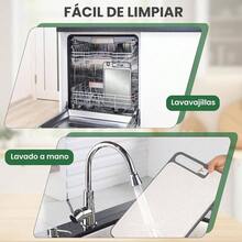 2 IN 1 Tabla de Cortar de Acero Inoxidable, Tablas para Picar Cocina de Doble Cara, Antiaraazos, Anticorrosin, Inoxidable 304 y Paja de Trigo PP sin BPA, con Afilador de cuchillos - Plateado - Ver 7