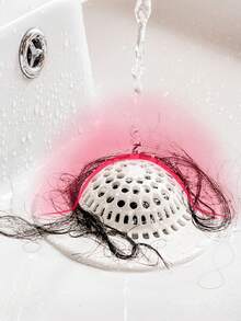 1pc White Silicone Hair Catcher For Shower/Bathtub DrainDrain Strainer With Sucker - Catches Hair & Prevents ClogsHome Solution For Bathroom Sink & Kitchen TubEasy-Install Drain Cover - Durable Silicone MaterialIdeal For Daily Hair Trap & Smooth Water Drainage - 隨機 - 查看 3