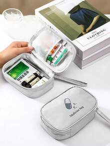 Portable Medicine Storage Bag, Waterproof Large Capacity Travel Essential, Suitable For Home, Car, Outdoor, Camping, Hiking, Can Be Used As Storage Bag, Cosmetic Bag, Travel Organizer, Large Capacity Cosmetic Box, Multi-Purpose - Multicolor - View 16