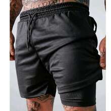 KIT 3 Men's Shorts 2 In 1 For The Gym  Training Imported Shorts Black Gray Navy - Đen-Xám-Xanh nước biển - Xem 7