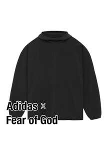 Fear of God 男士纯色长款宽松休闲连帽户外运动衫 - 黑色 - 查看 1