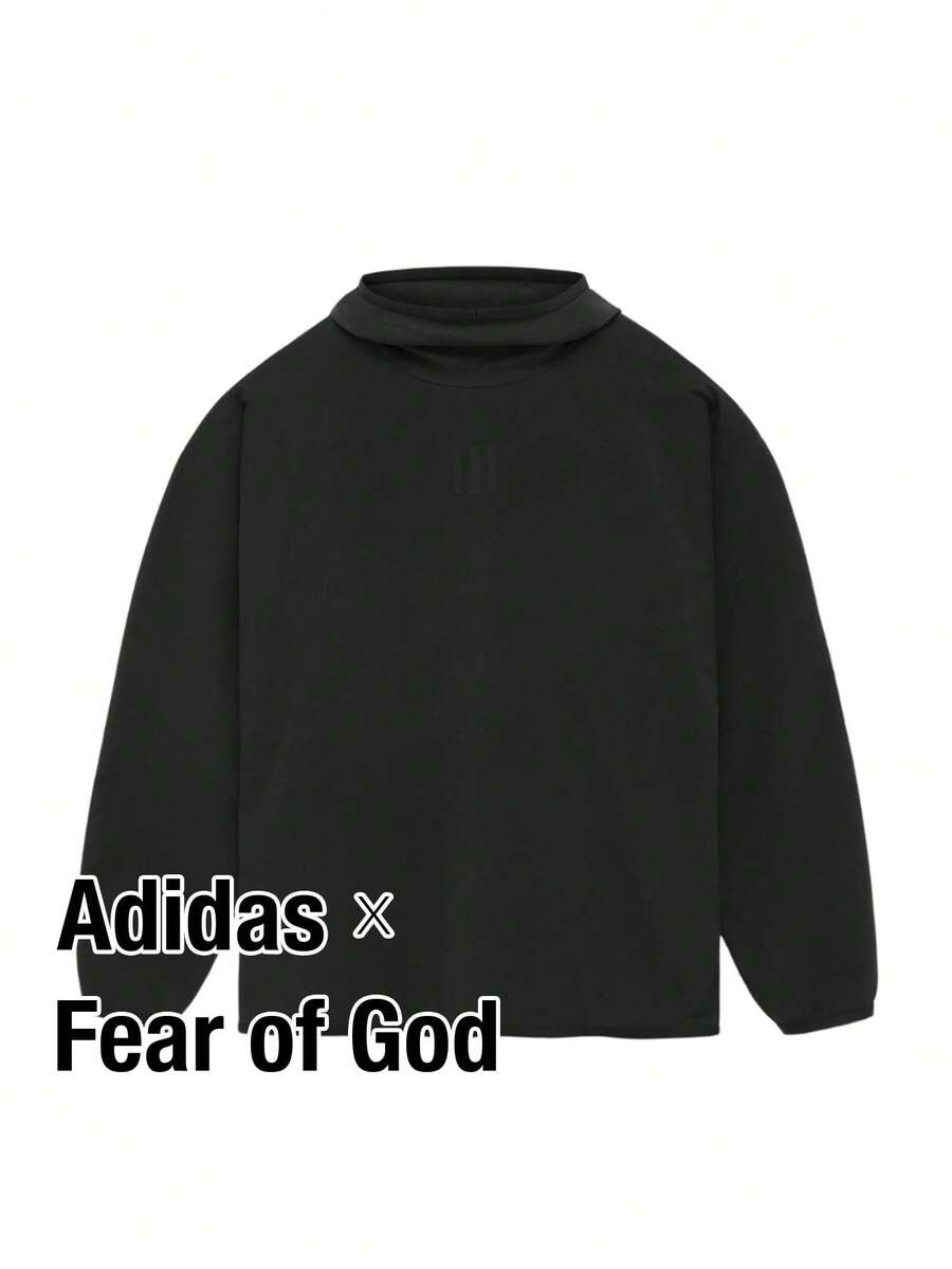 Fear of God 男士纯色长款宽松休闲连帽户外运动衫 - 黑色 - 查看 1