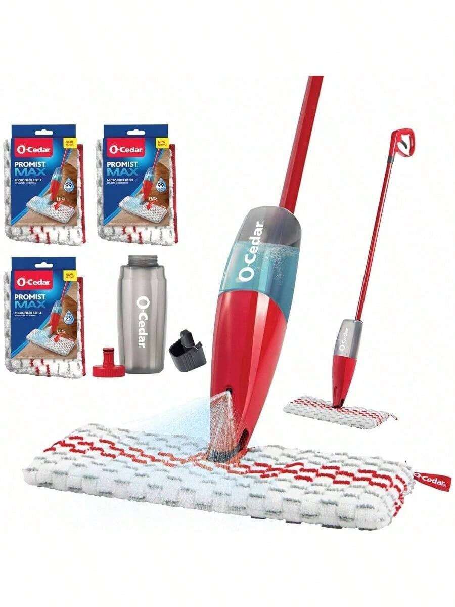 Mopa rociadora ProMist, PMM con 3 recambios, rojo - trapeador con aerosol - Ver 1
