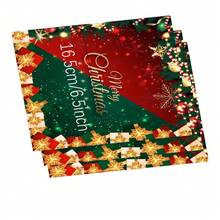 20/10 قطعة من مناديل الورق القابلة للتخلص منها بحجم 13 بوصة * 13 بوصة، بنمط عيد الميلاد "عيد ميلاد سعيد"، مناديل عيد الميلاد، لوازم حفلات عيد الميلاد، مع خلفية ونمط رقائق الثلج، مناسبة لحفلات المناسبات العطلات، حفلات عيد الميلاد، رأس السنة والحفلات ذات الطابع الشتوي، المطاعم، المقاهي، وما إلى ذلك.