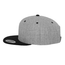 Classic Two Tone Snapback Cap (Heather/Black) - Coffee Brown - View 3