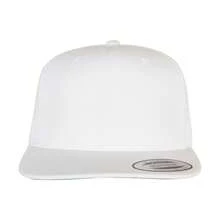 Classic Plain Snapback Cap (White) - White - View 1