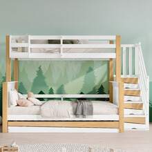 Kids Bedding Accessories - White+Natural + Solid Wood+MDF + 120cm*200cm - View 9
