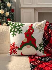 1 pieza Funda de almohada decorativa navideña, sin relleno de almohada, 17.7*17.7 pulgadas (45*45cm)/11.81*19.68 pulgadas (30*50cm), suave y cómoda, adecuada para sofá, sala de estar, dormitorio, coche, oficina, hotel, funda de cojín decorativa versátil, regalo de Navidad perfecto para familiares y amigos