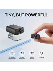 1pc Mini Spy Hidden Camera - Motion Detection And Night Vision 1080P HD, Indoor Monitoring For Pets/Children/Nanny, Controllable Via App, Easy Installation, No Battery Required. - Multicolor - View 4