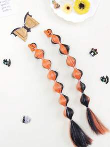 Set de accesorios para el cabello de Halloween - Pinzas para el cabello con murciélago y lazo, pinzas para trenzas con farolillo, pinzas para el cabello con trenzas de burbujas, pinzas para el cabello creativas con murciélago y lazo, accesorios esenciales para el cabello en fiestas de Halloween