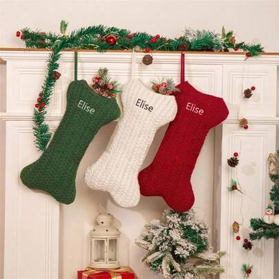 1pc Custom Name Christmas Stockings, Personalized Christmas Stockings,Christmas Stockings With Names,Custom Christmas Stockings,Christmas Decorations,Christmas Decorations For Home,Christmas Stockings Bulk,Personalized Christmas Gifts For Girl,Mother,Mom,Boy,Father,Dad,Boyfriend,Girlfriend,Wife,Husband,Dog,Cat,Best Friend,Him,Her,Couple,Bestie,Bride,Bridesmaid,Couples,Grandma,Grandpa,Sister,Brother, Halloween, Halloween Decoration