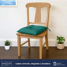 NEW Cojines para Silla de Comedor con Lazos, Suaves, cómodos, capitonados, Cuadrados, para Cocina, Comedor, Oficina, Sala de Estar, Patio Varios Colores (Cafe/Chocolate, 4) - Esmeralda - Ver 5