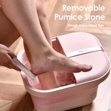 Beinilai Foot Spa Bathtub And Massager With Heater And Bubbles, Vibration And Red Light, Foot Bath With Six Rollers To Relax And Foot Soak Tub With Pumice Stone, Foldable - Xem 5