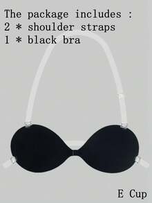 1 件女士粘性无肩带露背聚拢硅胶胸垫，多功能隐形胸罩乳头罩，带可拆卸吊带，适合露背连衣裙、婚纱、泳装和角色扮演 - 彩色 - 查看 59