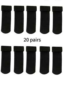 1/5/10 paia, calze alla caviglia neutre, con fodera in lana, calde e confortevoli, calze neutre universali per uomo e donna, morbide e alla moda, confortevoli e calde, calze invernali imbottite e calze spesse per l'inverno, calze da neve con fodera in pile nero, calze per stivali da neve invernali, calze soffici, calze da donna, adatte per l'inverno freddo e l'uso quotidiano, calze calde e accoglienti