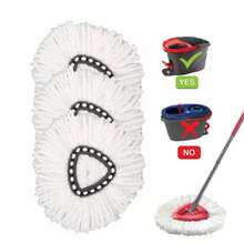 Spin Mop Head For O-Cedar Spin Mop Refill, EasyWring Spin Mop Microfiber Refill, Easy Cleaning Mop Head Replacement 3 Pack - trắng - Xem 1