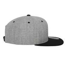 Classic Two Tone Snapback Cap (Heather/Black) - Coffee Brown - View 4