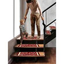 Gloria Rug Peldaños antiderrapantes juego de 7 unidades 21 5 x 66 cm tapetes de diseño floral con refuerzo de goma - 85x26 - Ver 6