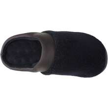 Isotoner Women's Terry And Satin Slip On Cushioned Slipper With Memory Foam For Indoor/Outdoor Comfort Flat Sandals - màu đen - Xem 5