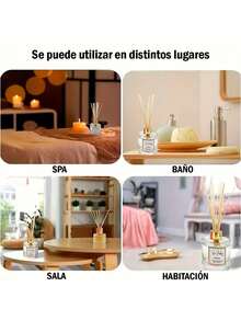 Difusor De Varillas Aromáticas De 100ml Ambientador De Aromas Frutales Y Armoniosas - Gardenia - Ver 4