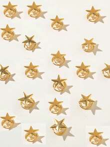 Gold Star Hair Clips Spiral Hair Pins Gold Star Clips Gold Star Hair Studs Vintage Star Bridal Hair Pins Star Spiral Wedding Hair Clips Headpieces For Brides Girl Women Hair Accessories Bridal Pins, Hair Slide, Hair Barrettes