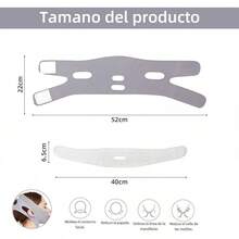 Faja Papada Facial Lifting - Correa Facial Reutilizable para Mujer con Efecto V-Lifting, Elástico y Ajustable para Eliminar Flacidez de Piel, Reafirmar y Anti-Arrugas (Gris) - gris - Ver 5