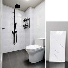 10/20pcs Ivory White Marble Effect Ceramic Tile Wall Stickers, Easy To Apply And Remove, Waterproof Self-Adhesive Sheets, Suitable For Kitchen, Bathroom, Home Decor, Etc