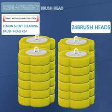 FoBianJie Yellow Lemon-Scented Disposable Toilet Cleaning Brush Replacement Head Bathroom Decor Fall Decor - Yellow lemon scented brush head - View 12