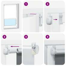 Tenda a rullo oscurante nera 40x150 cm larghezza tessuto 35,7 cm