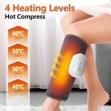 Hailicare 4 Gear Heated Air Bag Calf Massager, 4 Modes 8 Intensity Levels, Circulation Pressure Massage, 2000mAh, Warm Heating, Great Gift For Friends And Family - Dark Grey - View 7