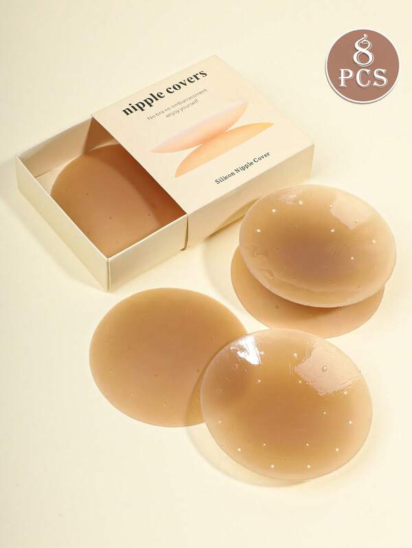 4 قطع/علبة أغطية حلمات سيليكون للنساء، حمالة صدر بدون أشرطة قابلة للتنفس، باستر غير مرئي وخالي من الغرز، أكواب حمالة صدر لاصقة، قابلة للغسل وإعادة الاستخدام، مناسبة للفساتين والملابس النوم والملابس الرسمية والملابس الحرارية والملابس اليومية