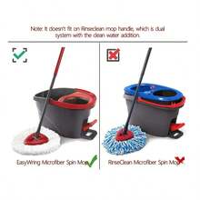 3 Pack Mop Replacement Heads Spin Mop With Ocedar Triangle Swivel Mops, Microfiber Spin Mop Refills, Easy Cleaning Mop Head Replacement Refill(3pack)