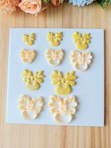 5Pcs Christmas Elk Reindeer Polymer Clay Cutters, 3D Printed Clay Cutters For DIY Jewelry Making, High Precision Clay Cutting Tools For Earrings, Brooches, Pendants