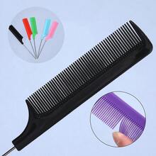 1Pc/2Pcs/3Pcs/5Pcs/Black/Color Random Tail Comb Multicolored Steel Needle Hair Comb Styling Comb Hair Cutting Tools Lady Hair Comb Dense Teeth Smooth Hair Comb