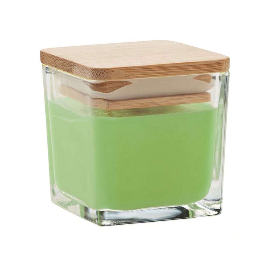 Pila Green Apple Square Bamboo Scented Candle (Lime) - Lime Green - View 1