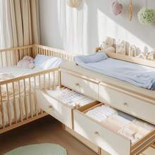 Oaoleer 10 Pack Criusia Drawer Organizer Clothes, Dresser Organizer For Baby Clothes, Underwear, Sock- Foldable Closet Organization And Storage Dividers Bins For Nursery, Bedroom - 米色 - 查看 6